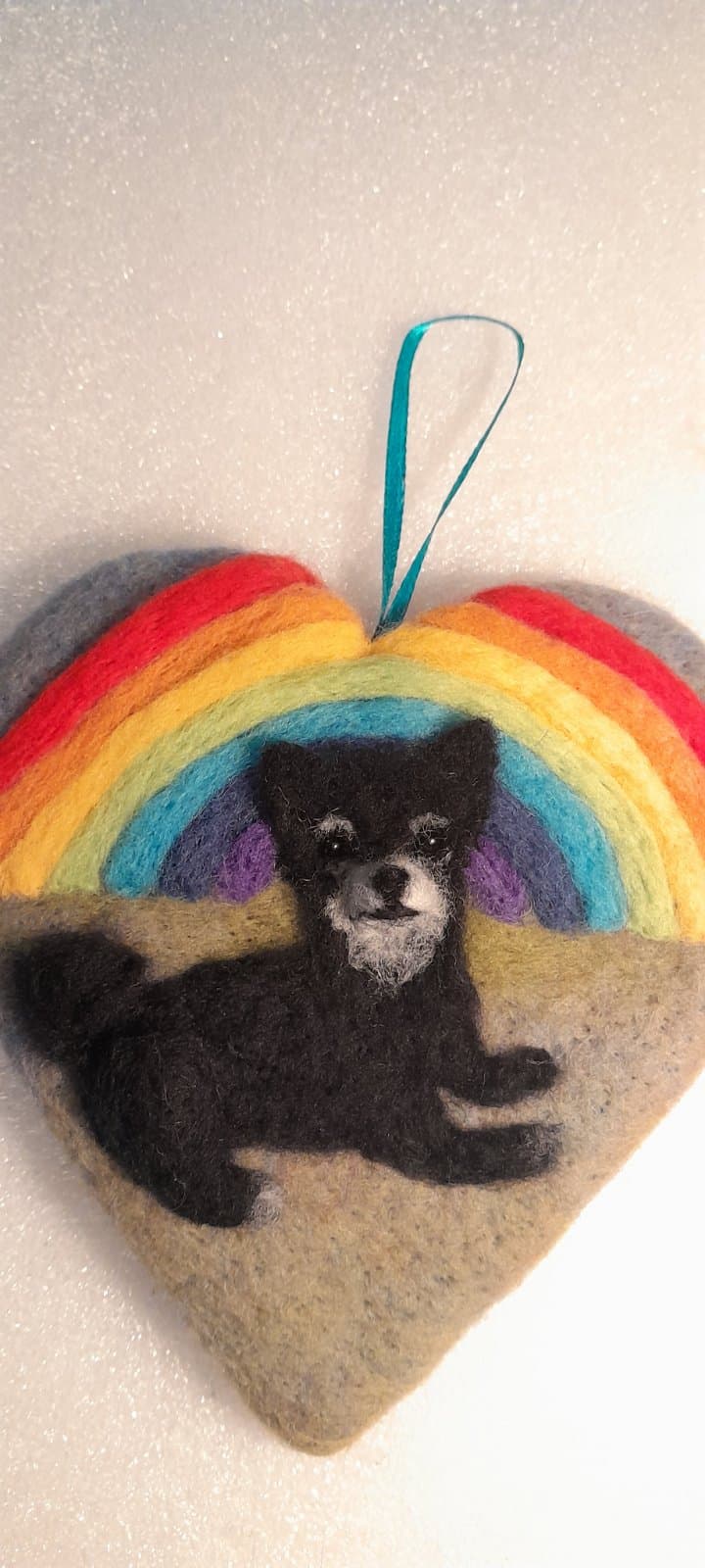 Rainbow Bridge Heart Ornament - Image 1 of 1