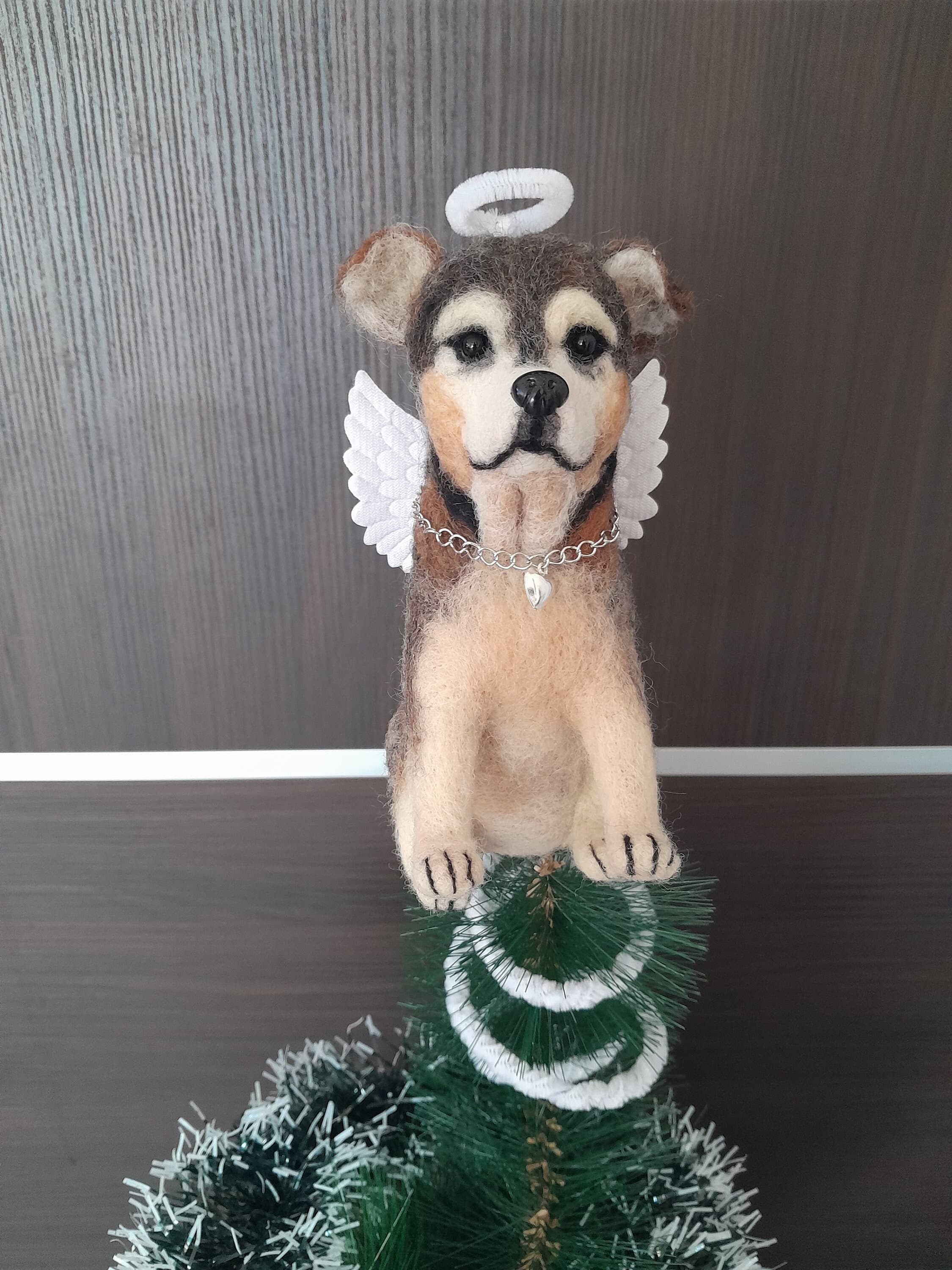 Custom Dog Angel Tree Topper